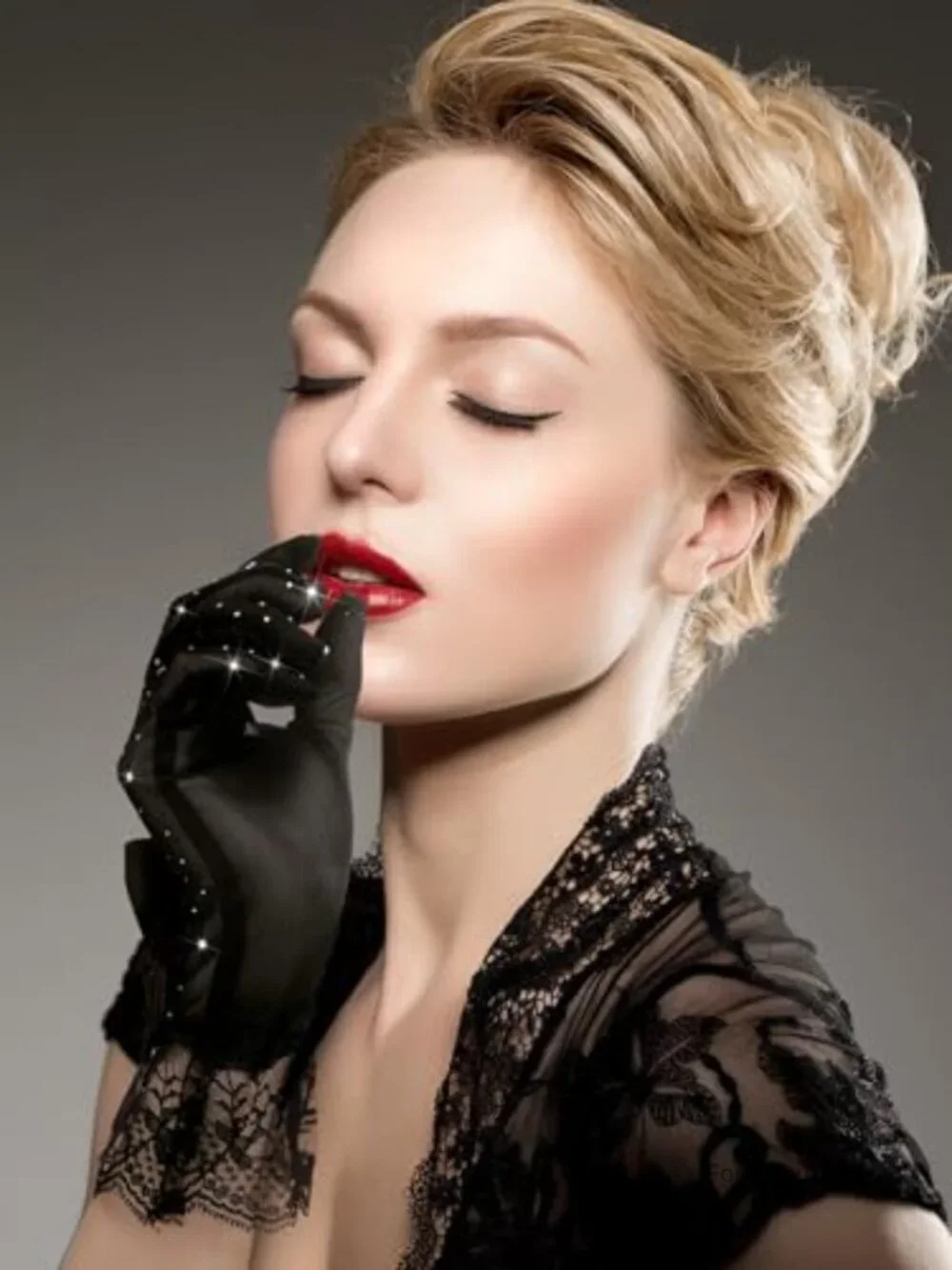 Lace Gloves Tea Party Wedding Bow Short Evening Elegant Accessories Halloween